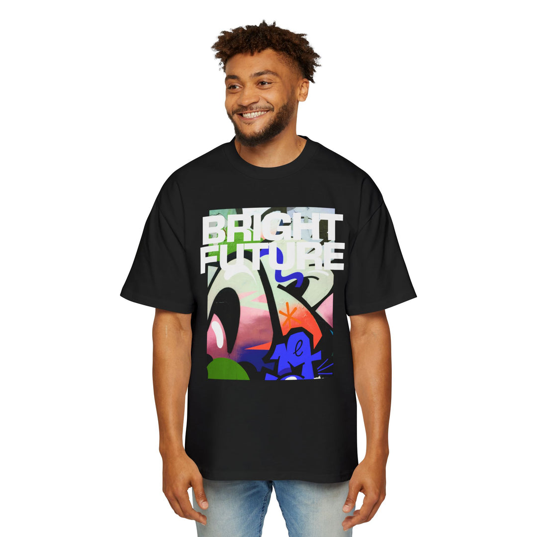 Men's Heavy Oversized Tee - Bright Future Graphic Tee