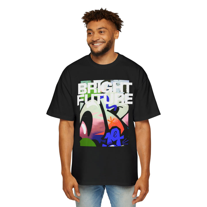 Men's Heavy Oversized Tee - Bright Future Graphic Tee