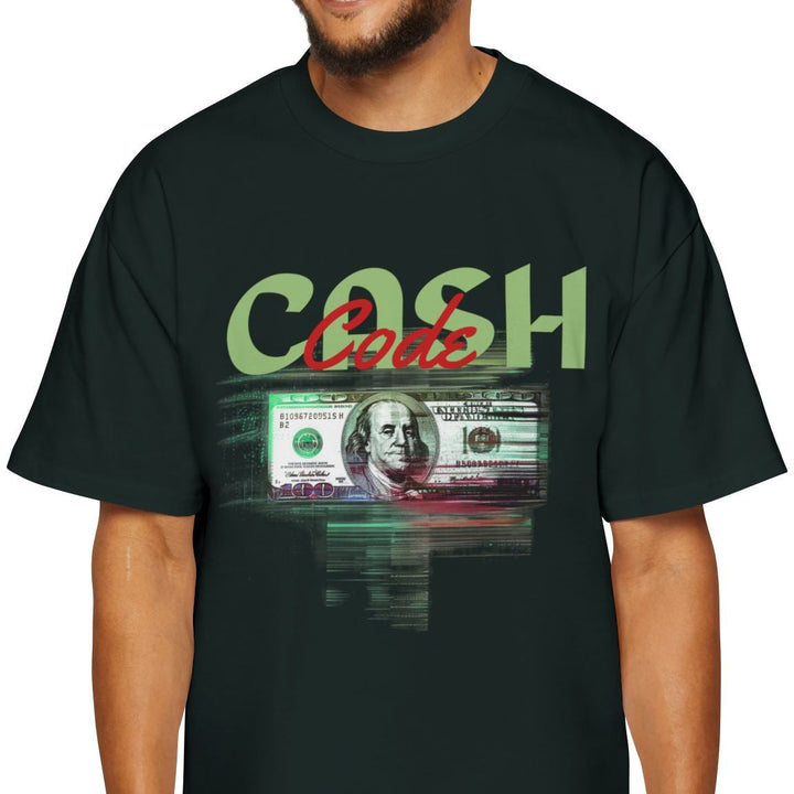 Cash Code Oversized Tee - Stylish Men's Heavy T-Shirt for Everyday Wear