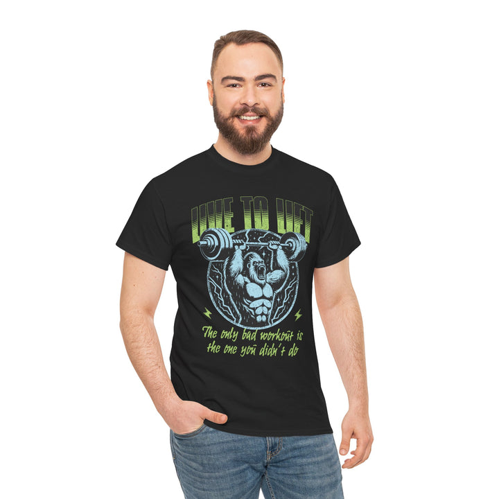 Live to Lift Unisex Heavy Cotton Tee - Motivational Gym Shirt for Fitness Enthusiasts