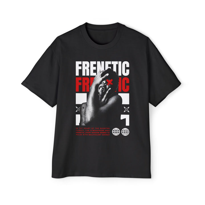 Frenetic Graphic Oversized Tee for Men - Bold Streetwear Style