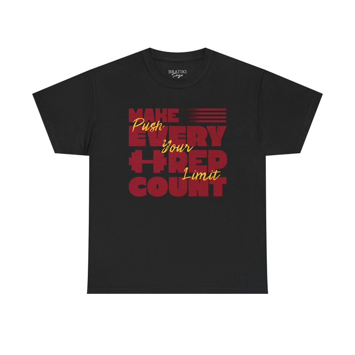 Motivational Unisex Heavy Cotton Tee - 'Make Every Push Count'