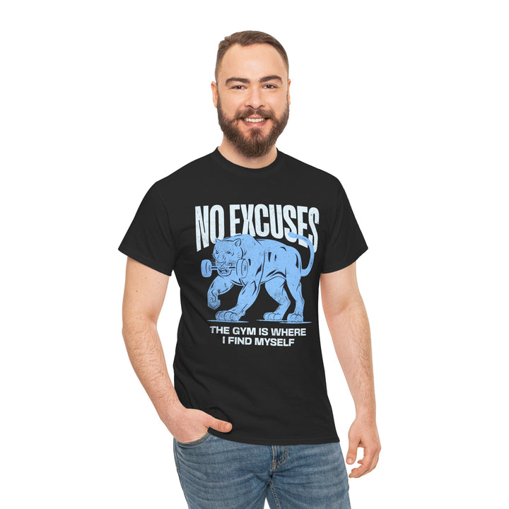 No Excuses Gym Motivation Unisex Heavy Cotton Tee
