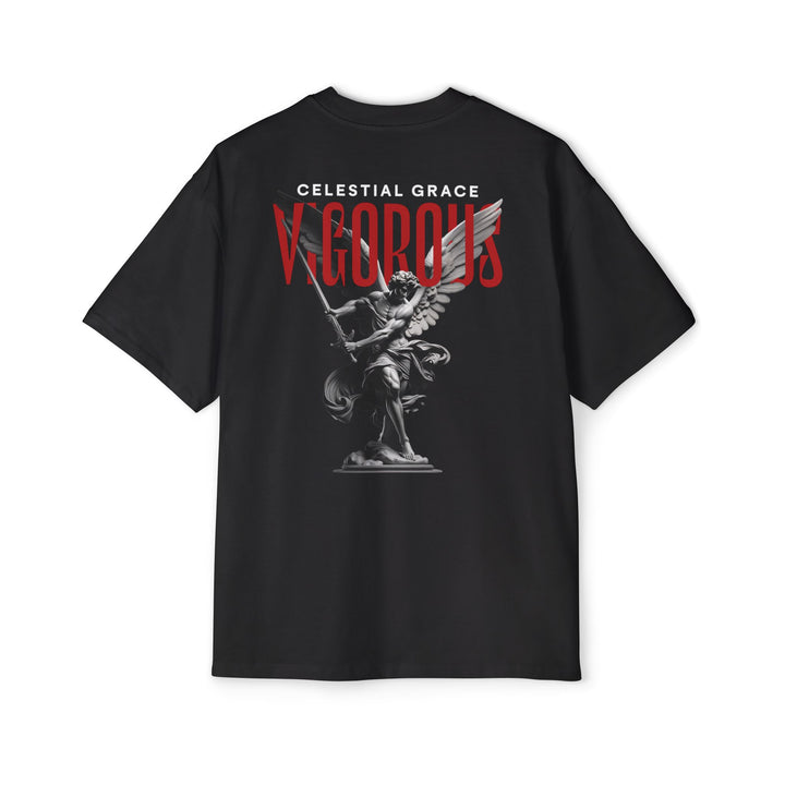 Celestial Grace Oversized Tee - Men's Graphic T-Shirt for Bold Style
