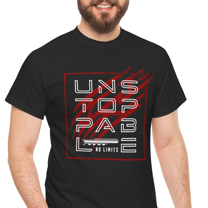 Unstoppable Unisex Heavy Cotton Tee - Bold Graphic T-Shirt for Confidence and Style