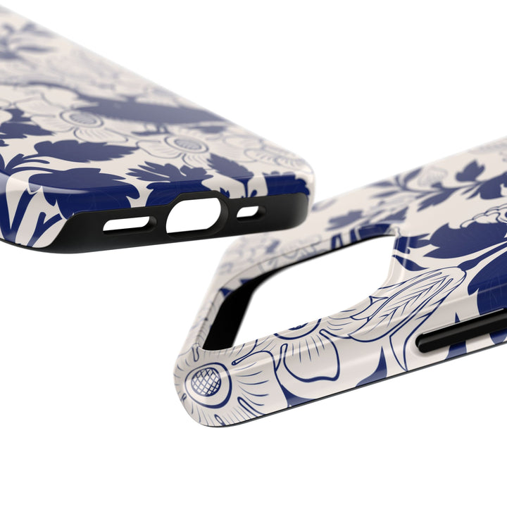 Elegant Floral Tough Phone Case, Durable Phone Cover, Stylish Smartphone Accessory, Gift for Her, Trendy Tech Protection