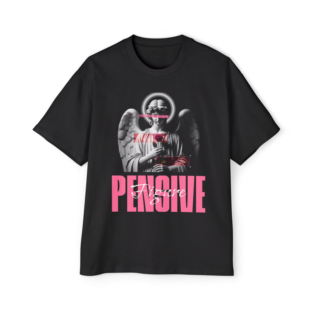 Men's Heavy Oversized Tee - 'Perceive Desire' Graphic T-Shirt for Trendsetters
