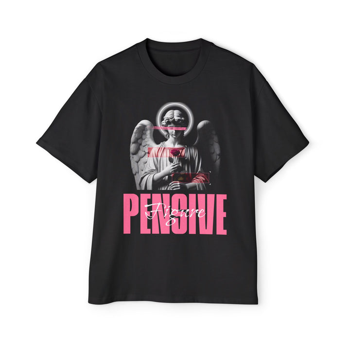 Men's Heavy Oversized Tee - 'Perceive Desire' Graphic T-Shirt for Trendsetters