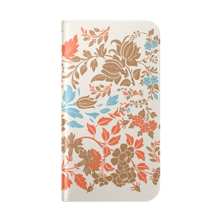 Floral Flip Case for iPhone, Stylish Phone Cover, Floral Design, Cute Gift for Her, Protective Wallet Style, Spring Accessory