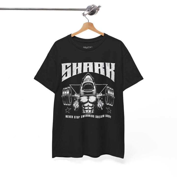 Shark Muscle Graphic Tee | Unisex Heavy Cotton T-Shirt