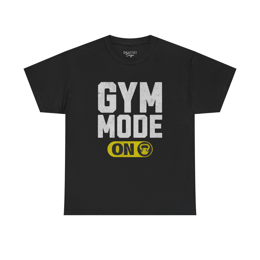 Gym Mode On Unisex Heavy Cotton Tee - Workout Shirt for Fitness Enthusiasts