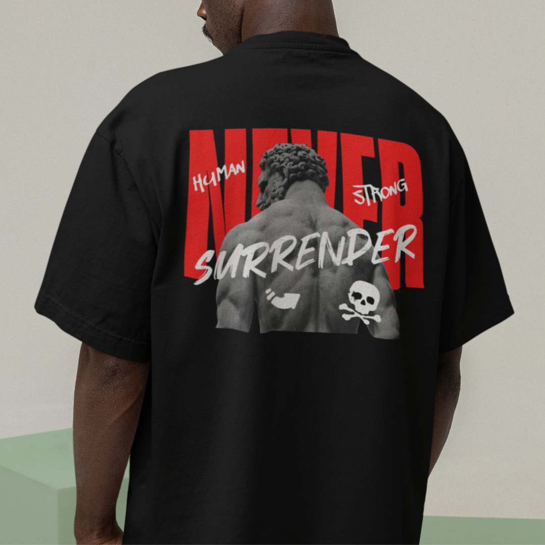 Men's Heavy Oversized Tee - 'Perceive Desire' Graphic T-Shirt for Trendsetters