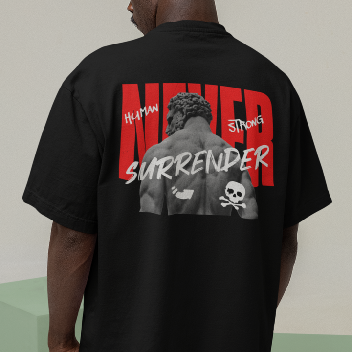 Men's Heavy Oversized Tee - 'Perceive Desire' Graphic T-Shirt for Trendsetters