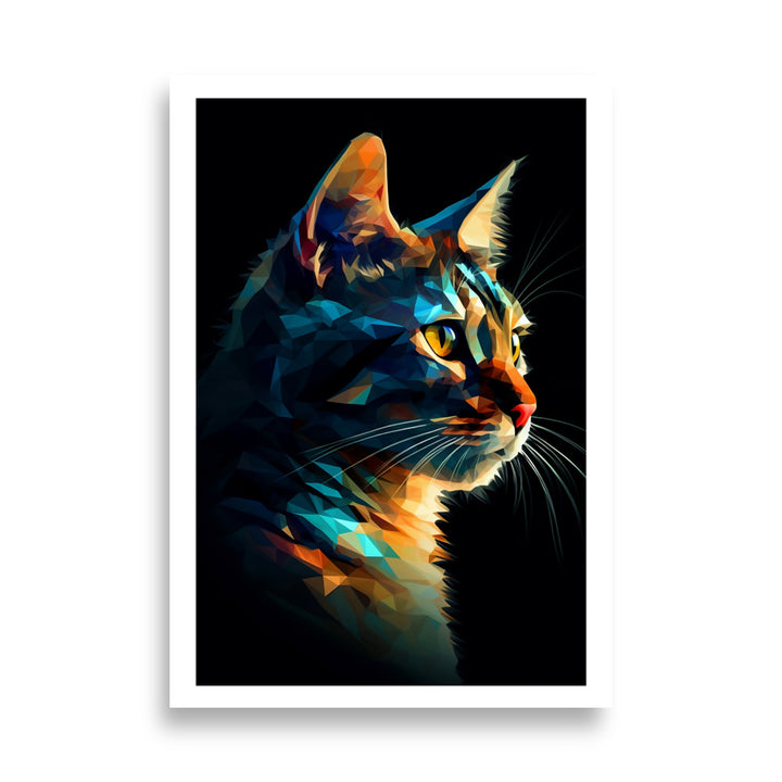 Geometric Cat Poster