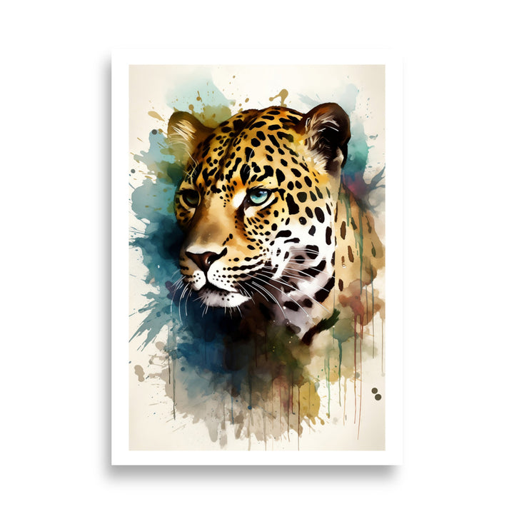 Mesmerizing Jaguar Watercolor Poster