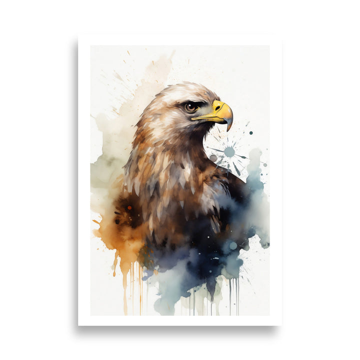 Watercolor Eagle Art Poster