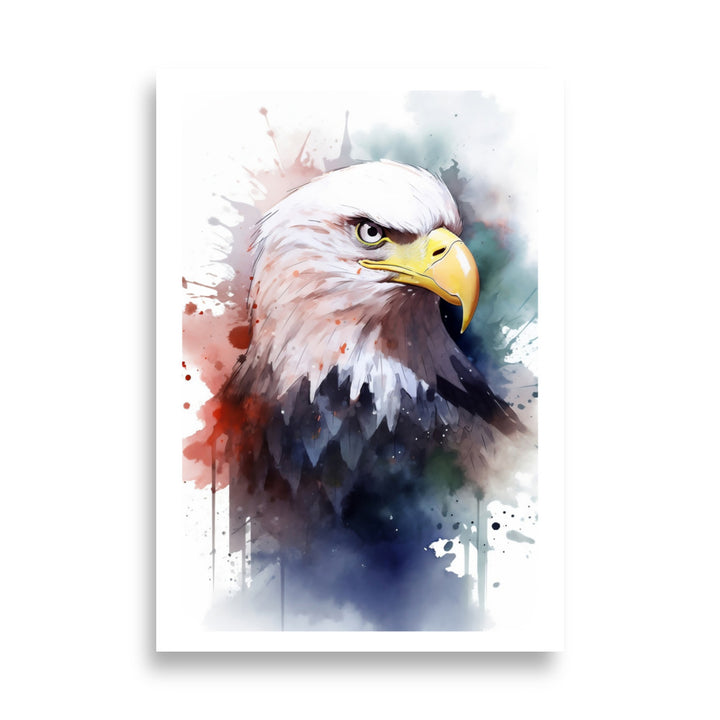 Ethereal Eagle Watercolor Poster