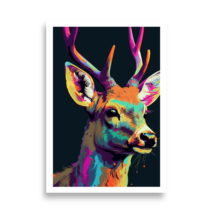 Vibrant Deer Poster Artwork