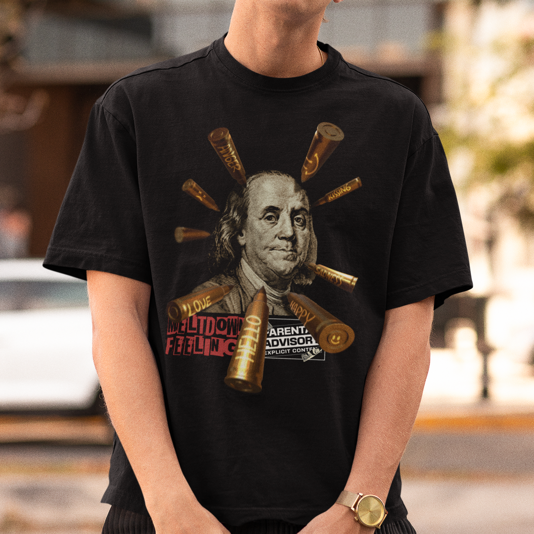 Men's Heavy Oversized Tee - "PLZ SURE" Graphic T-Shirt