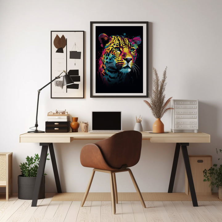 Vibrant Jaguar Art Poster