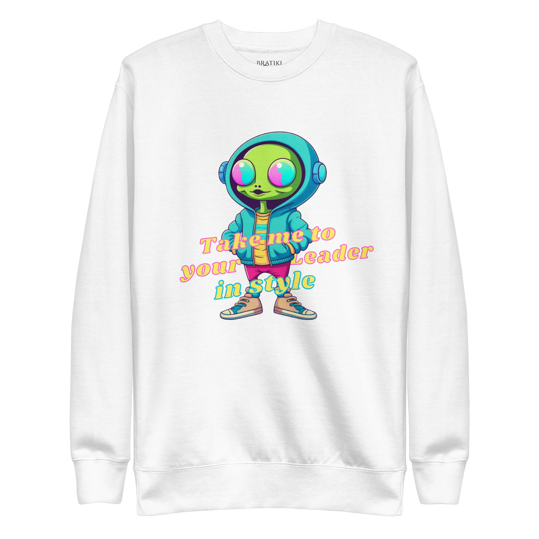 Leader-Greeting Alien Sweatshirt