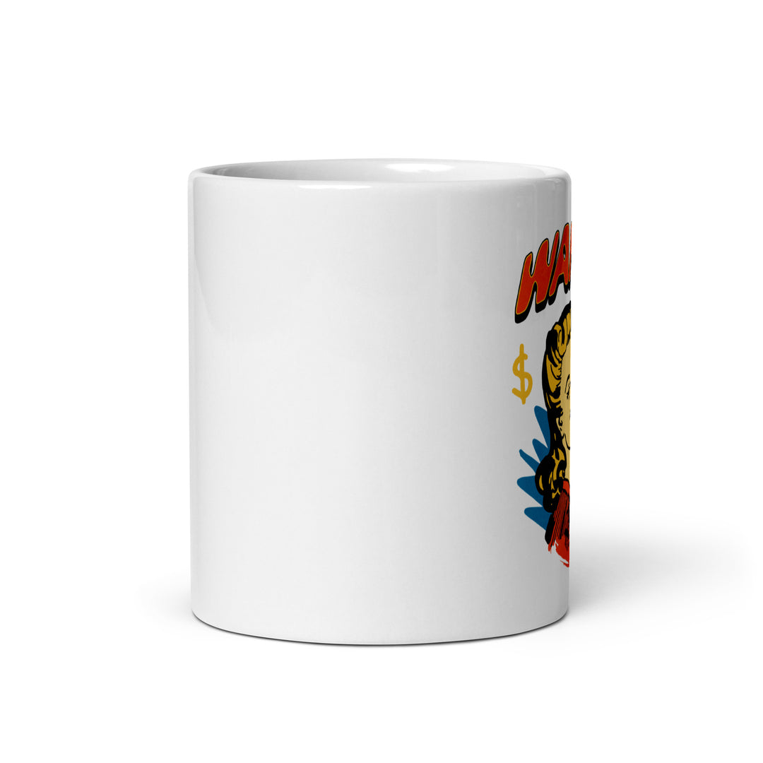 White glossy mug