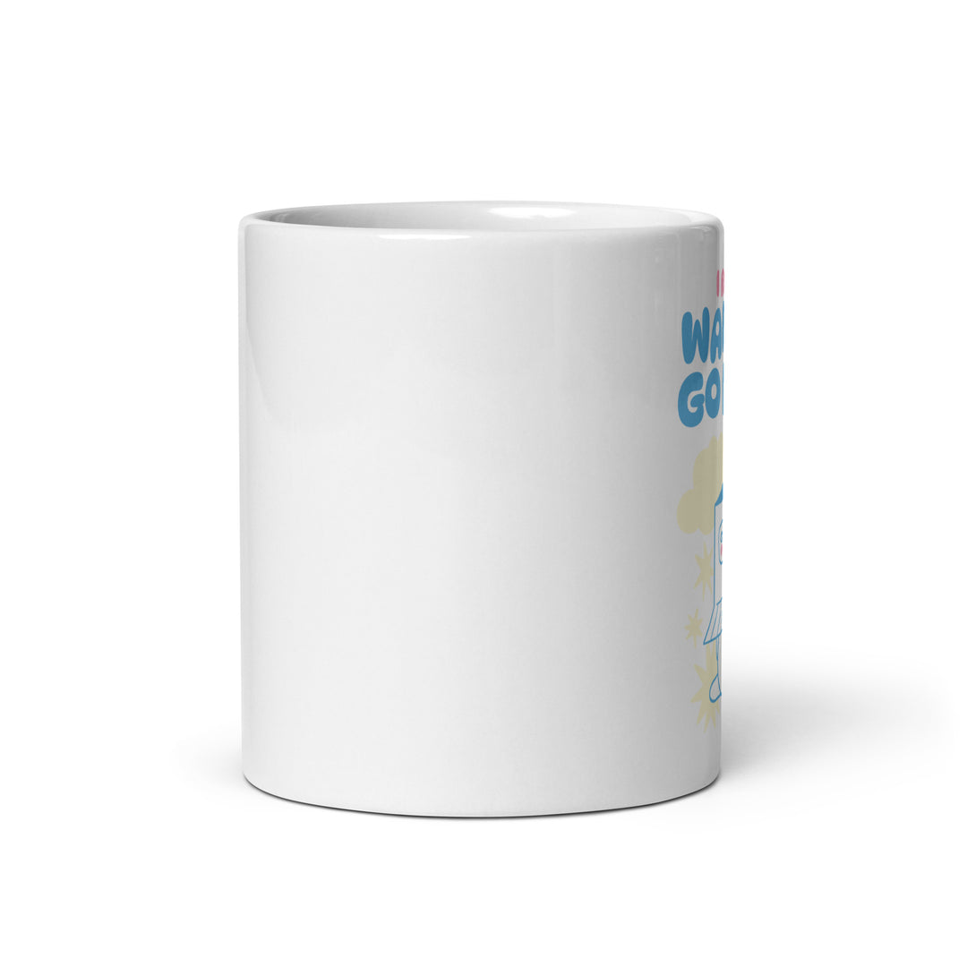 White glossy mug