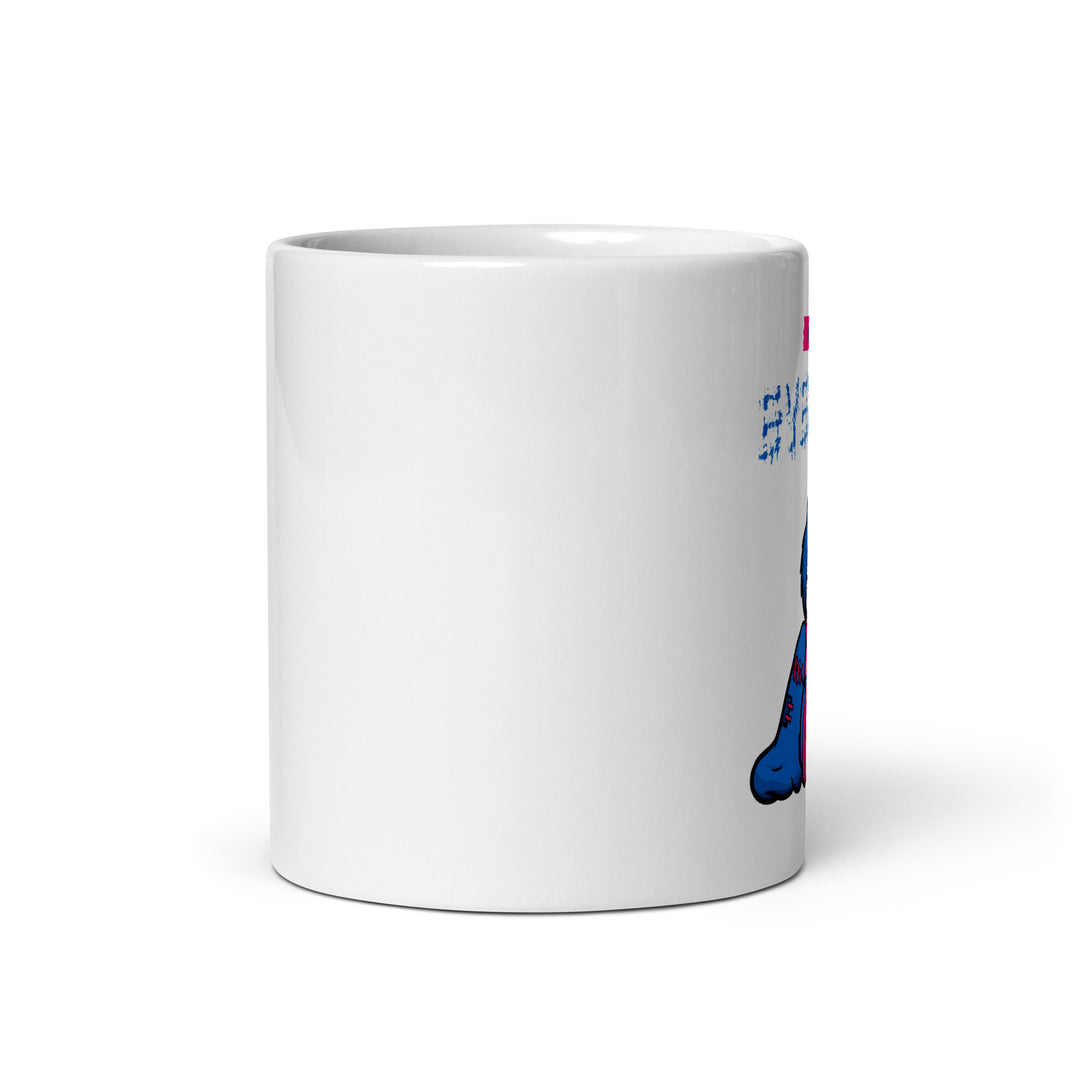 White glossy mug