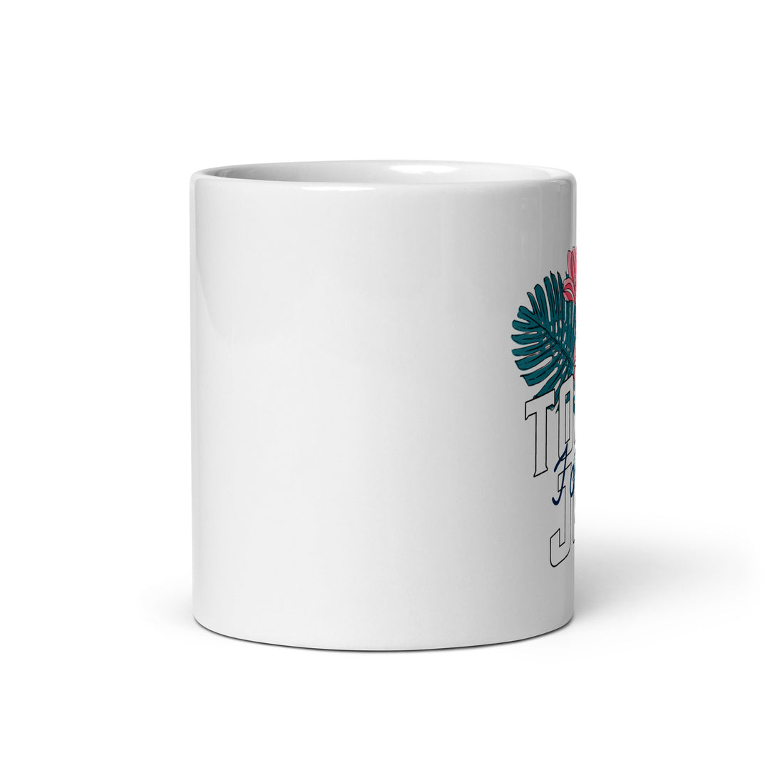 White glossy mug