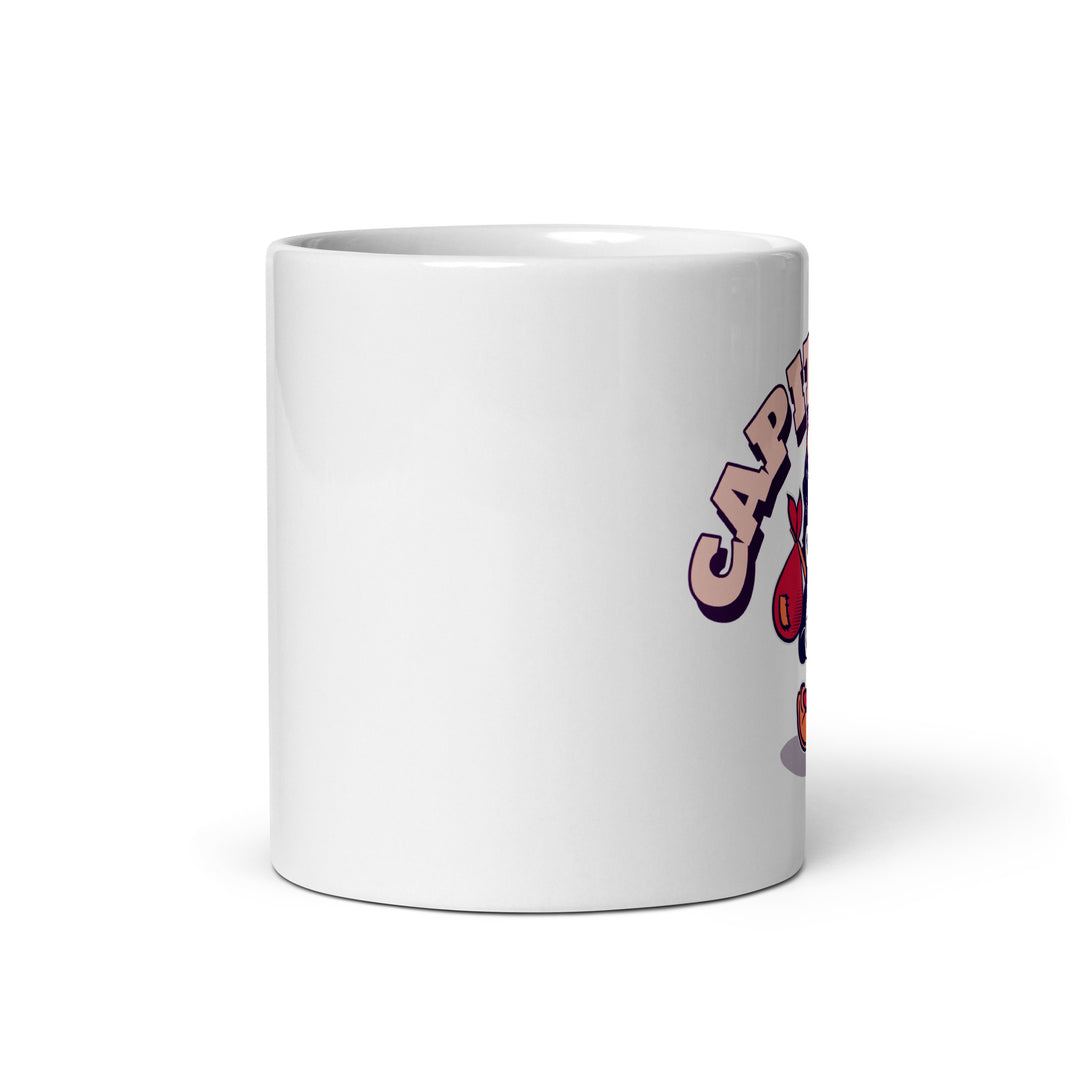 White glossy mug