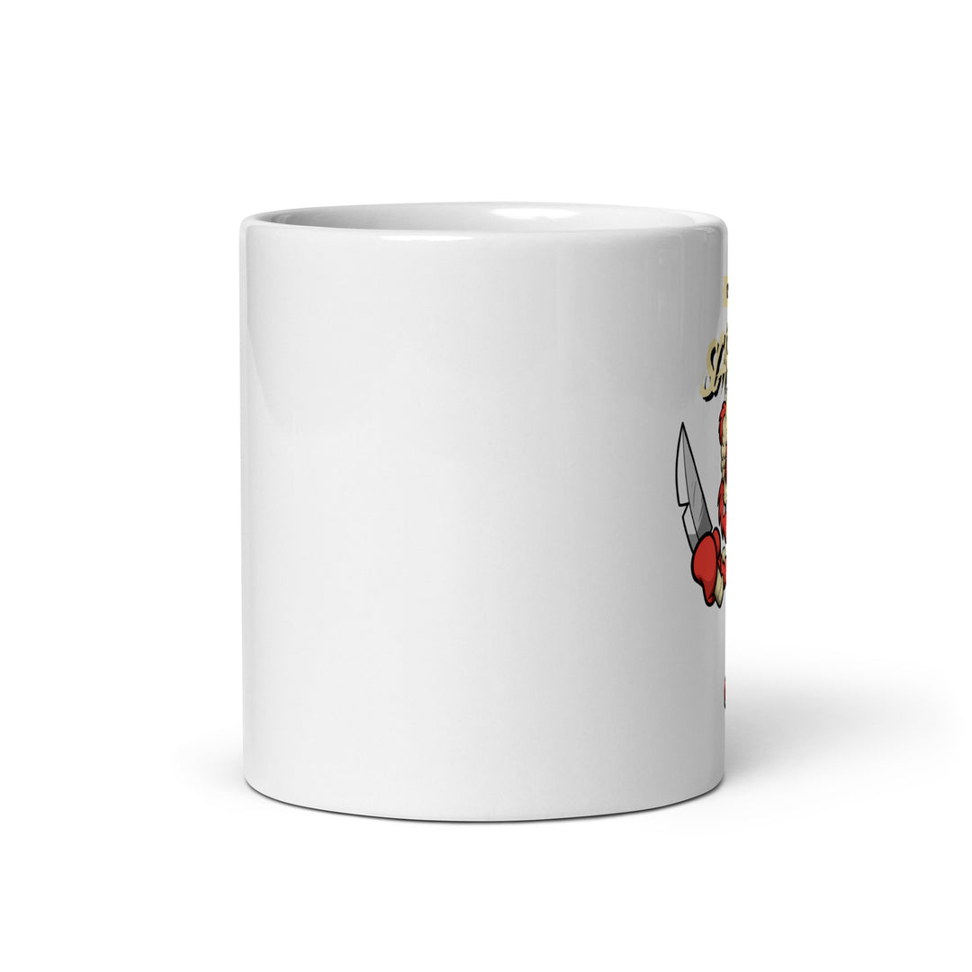 White glossy mug