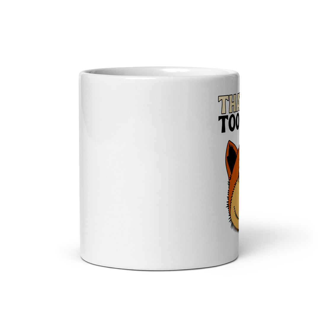 White glossy mug