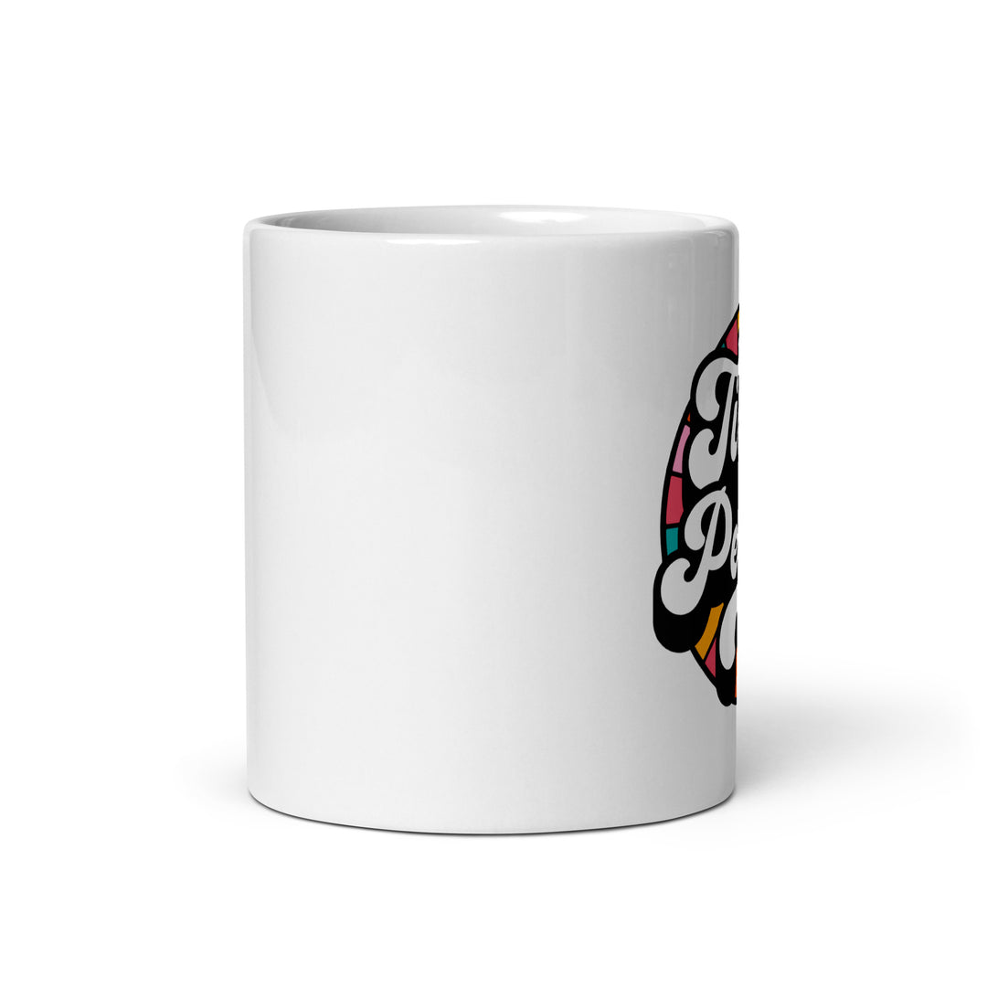 White glossy mug