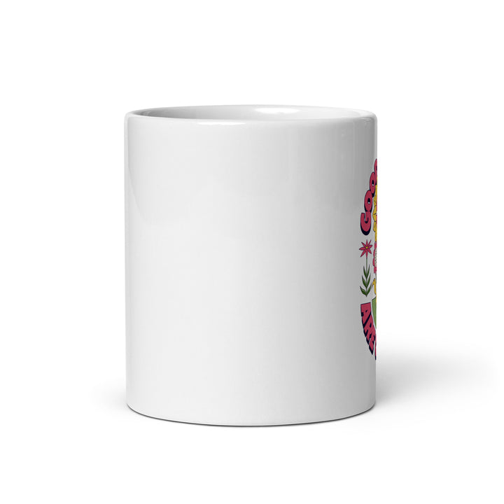 White glossy mug