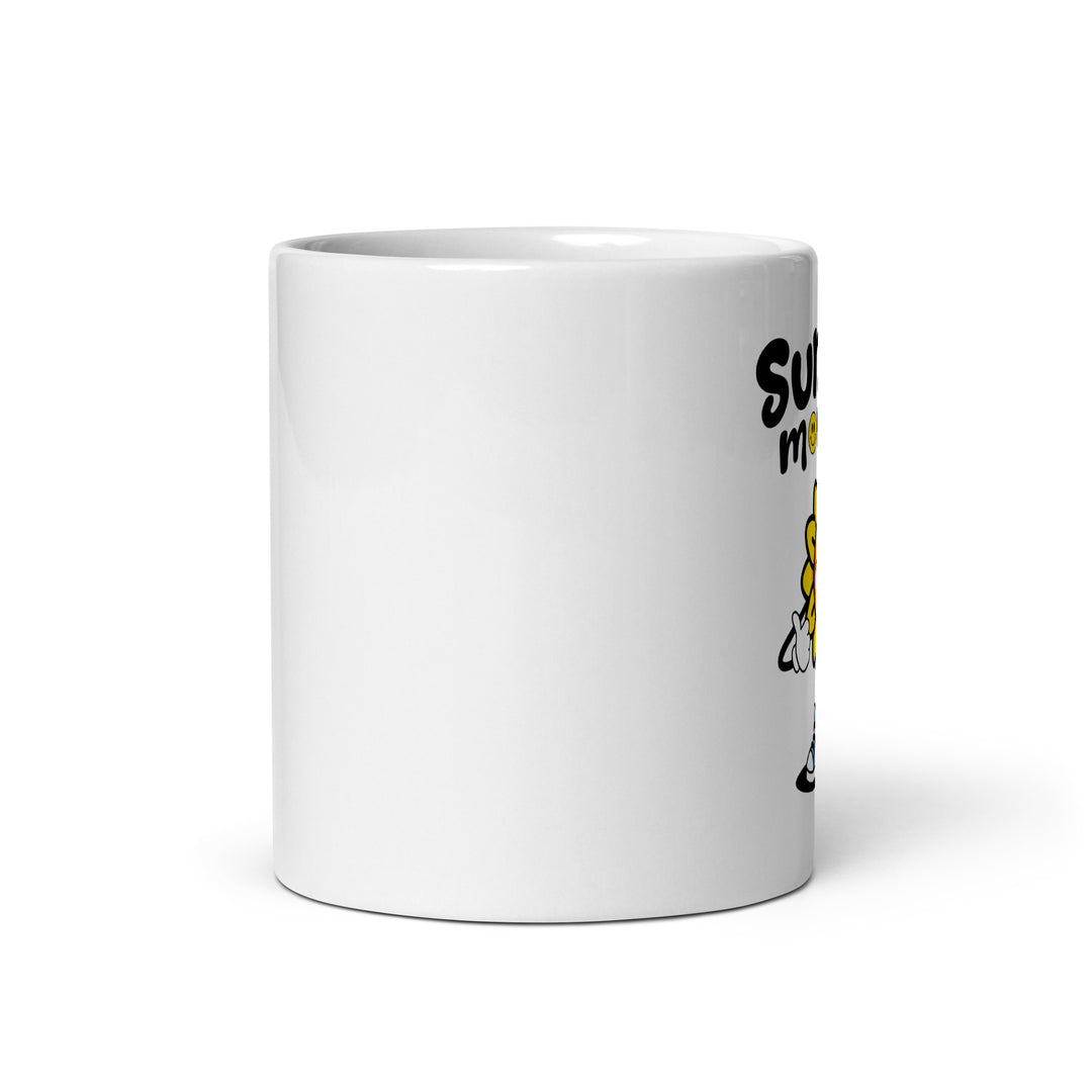 White glossy mug