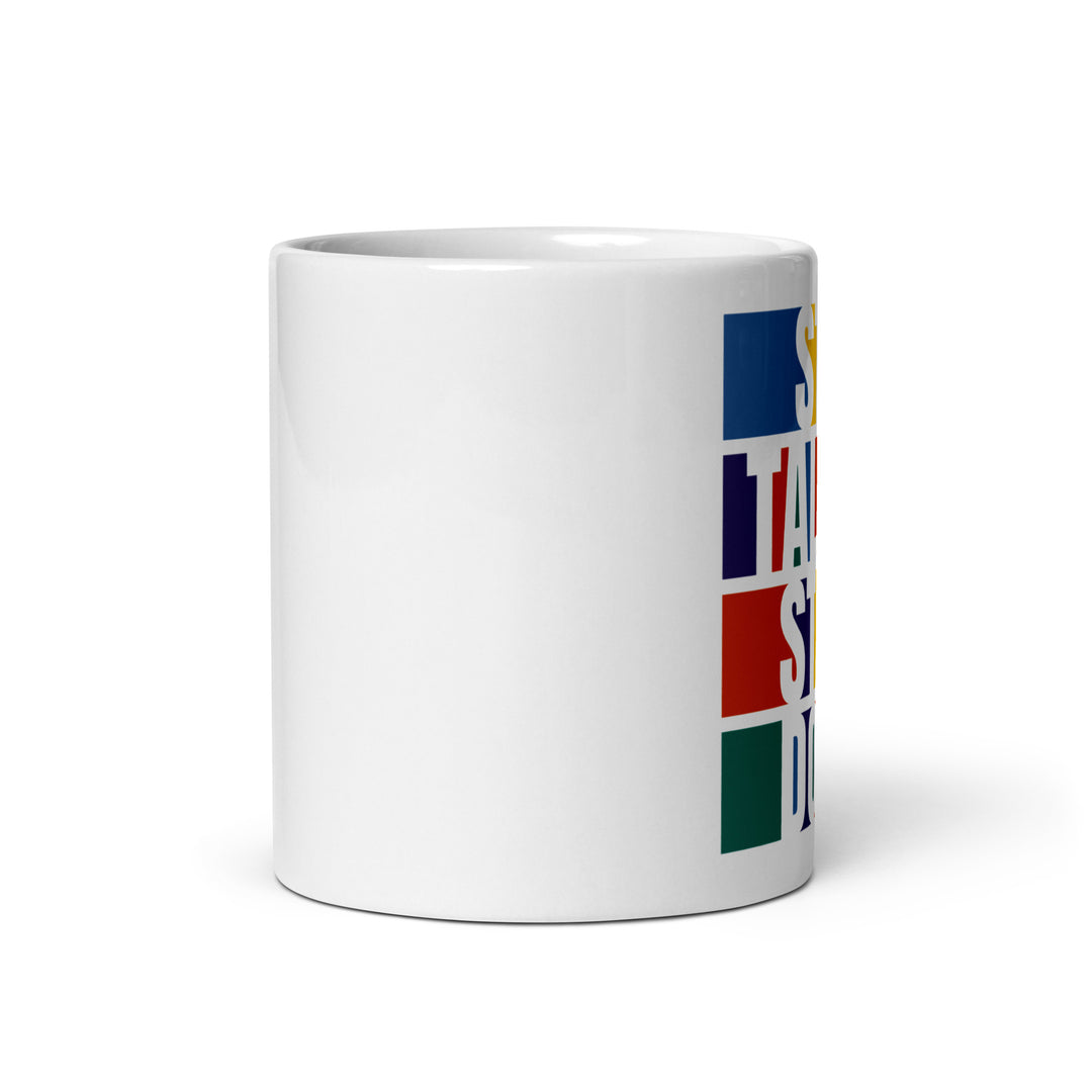 White glossy mug