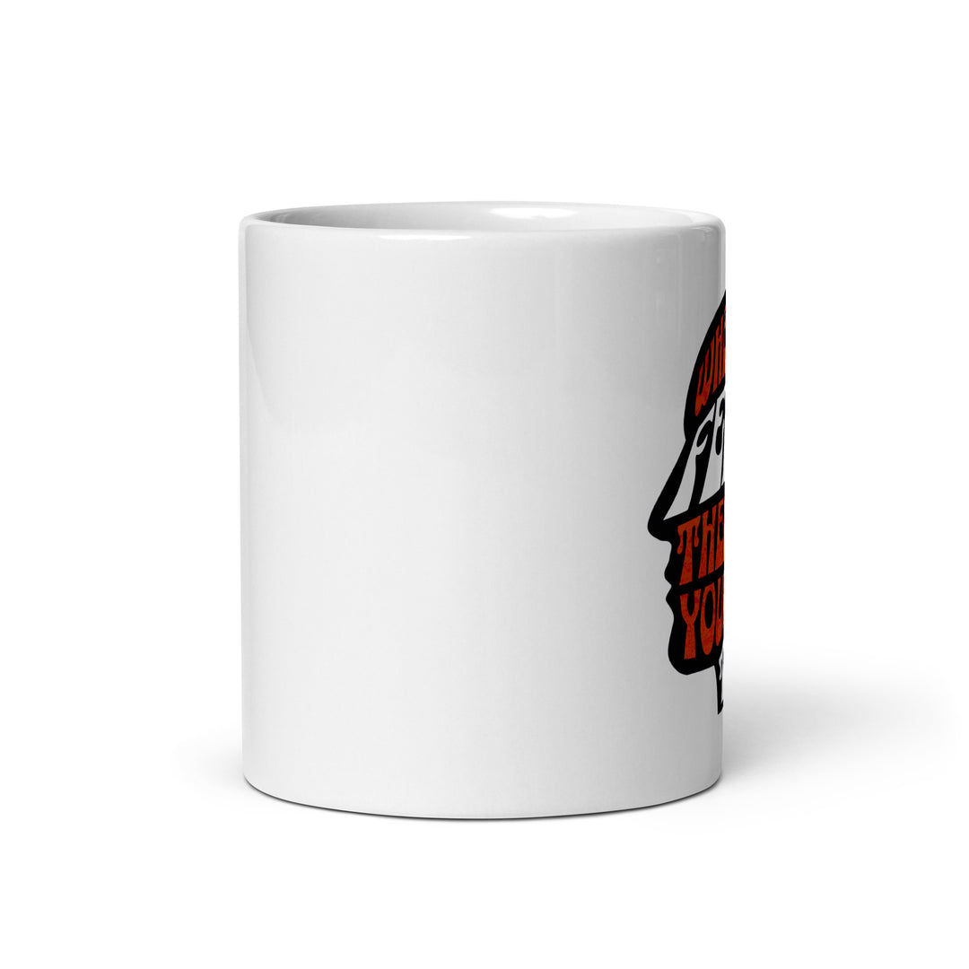 White glossy mug