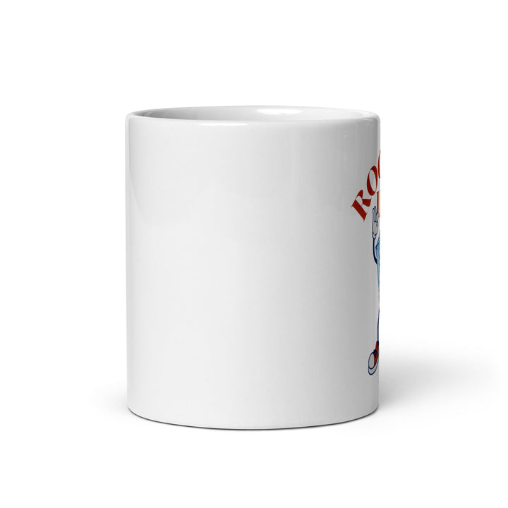 White glossy mug