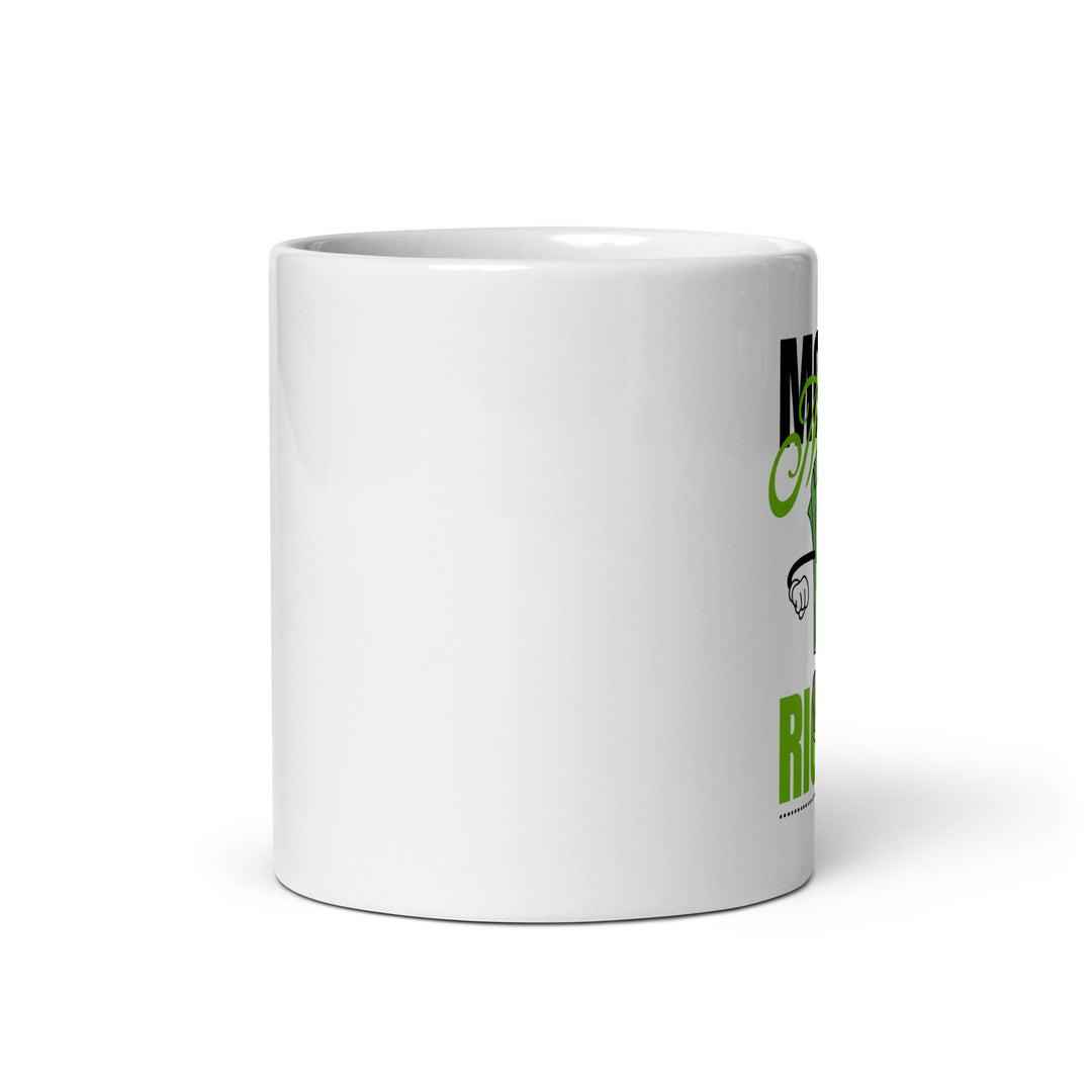 White glossy mug