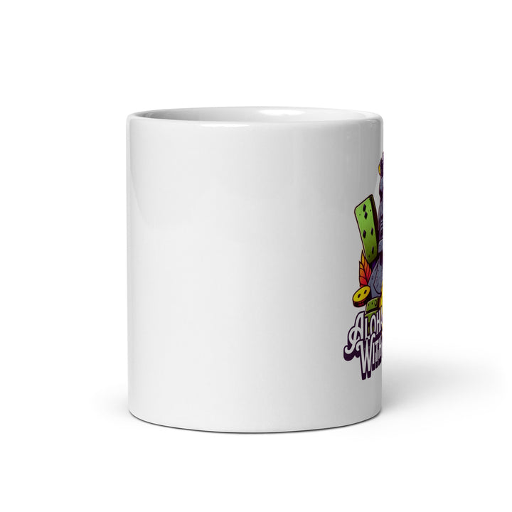 White glossy mug