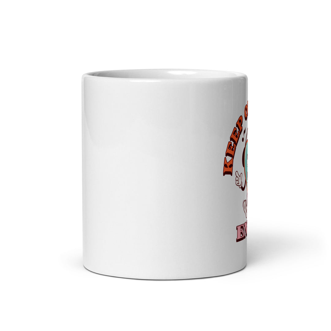 White glossy mug