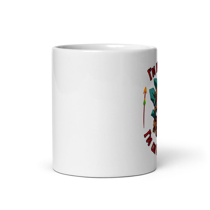 White glossy mug