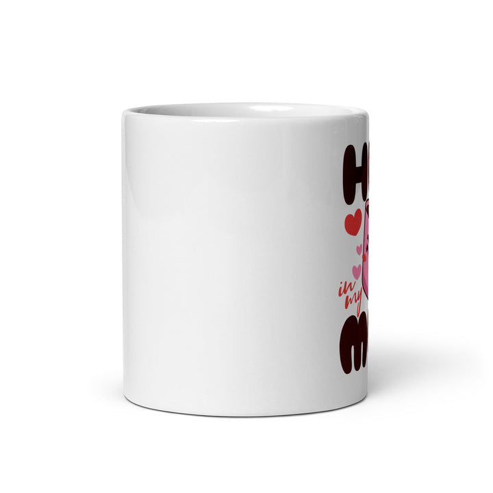 White glossy mug