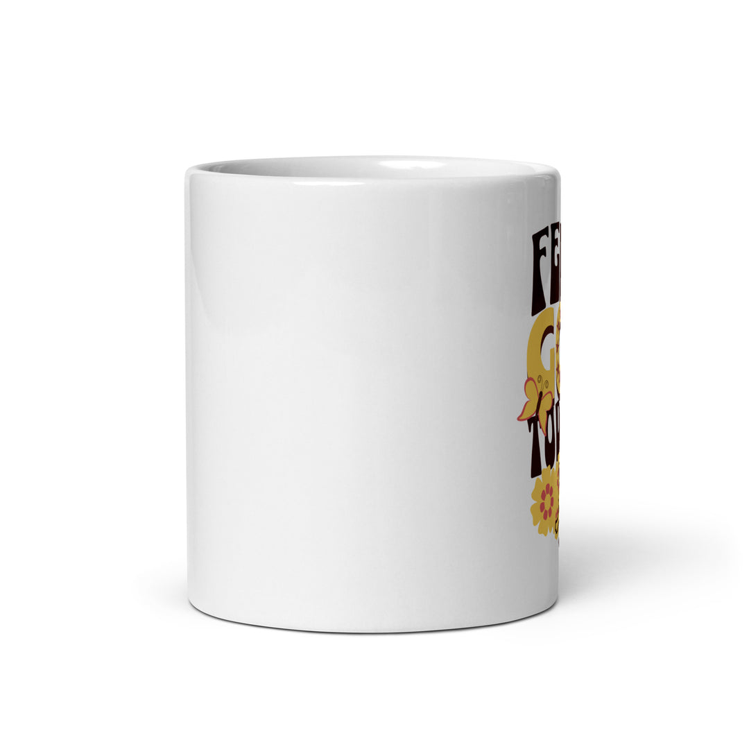 White glossy mug