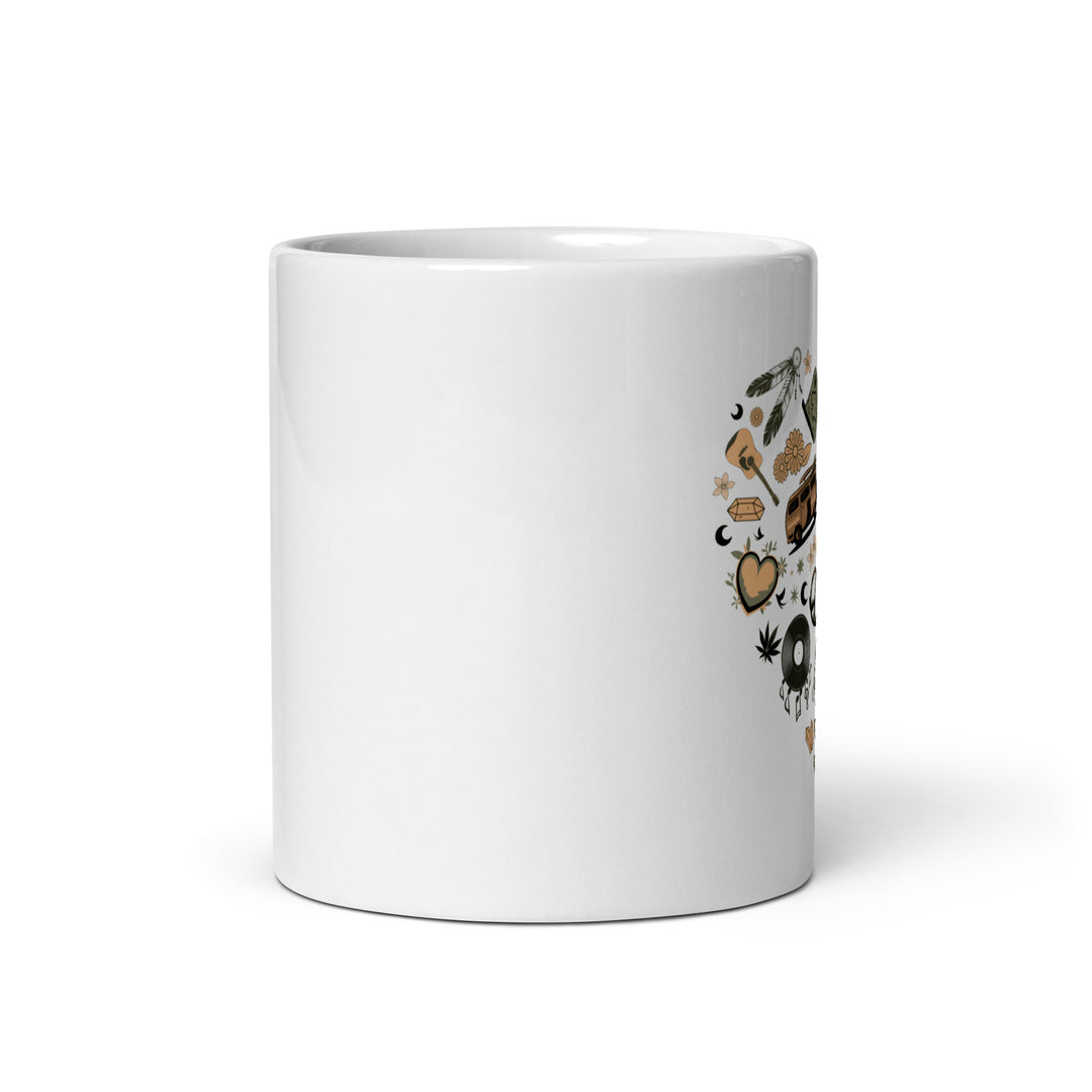 White glossy mug