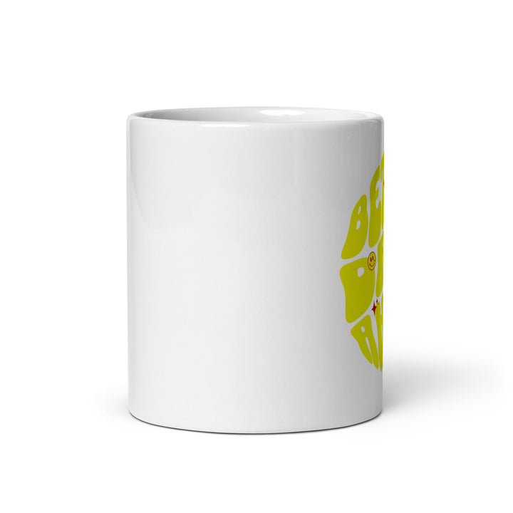 White glossy mug