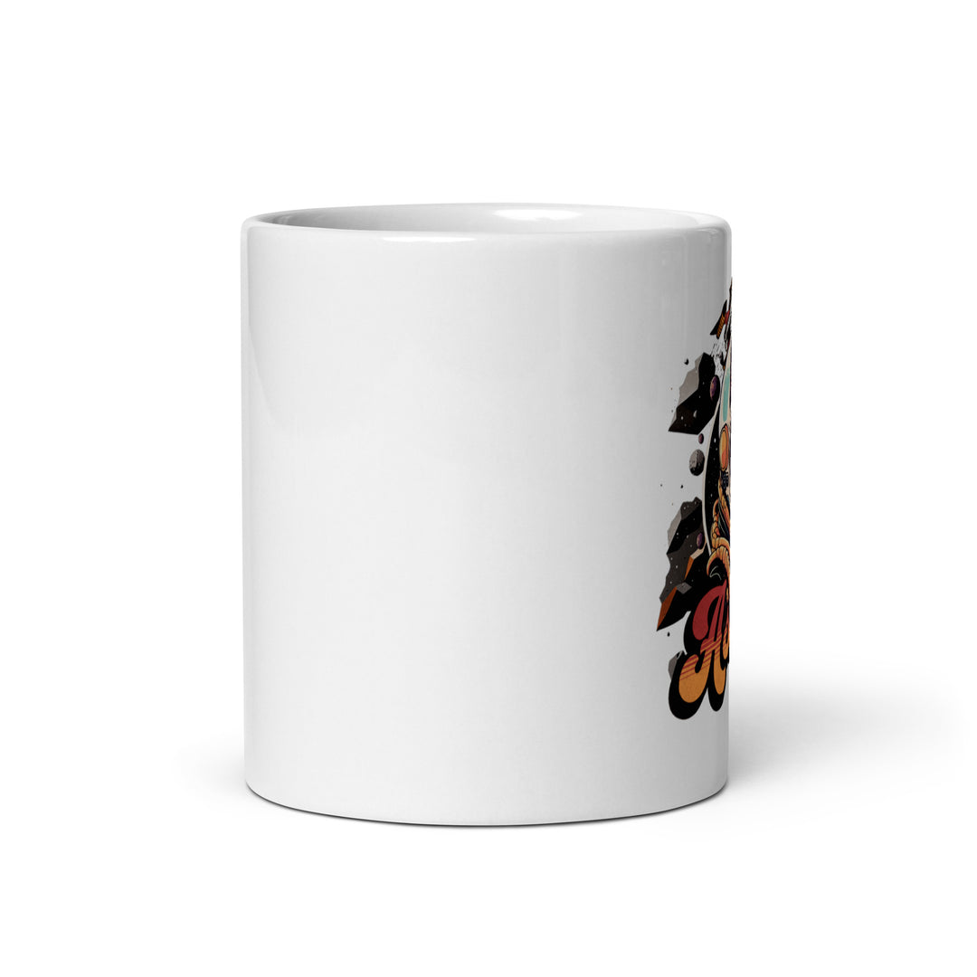 White glossy mug