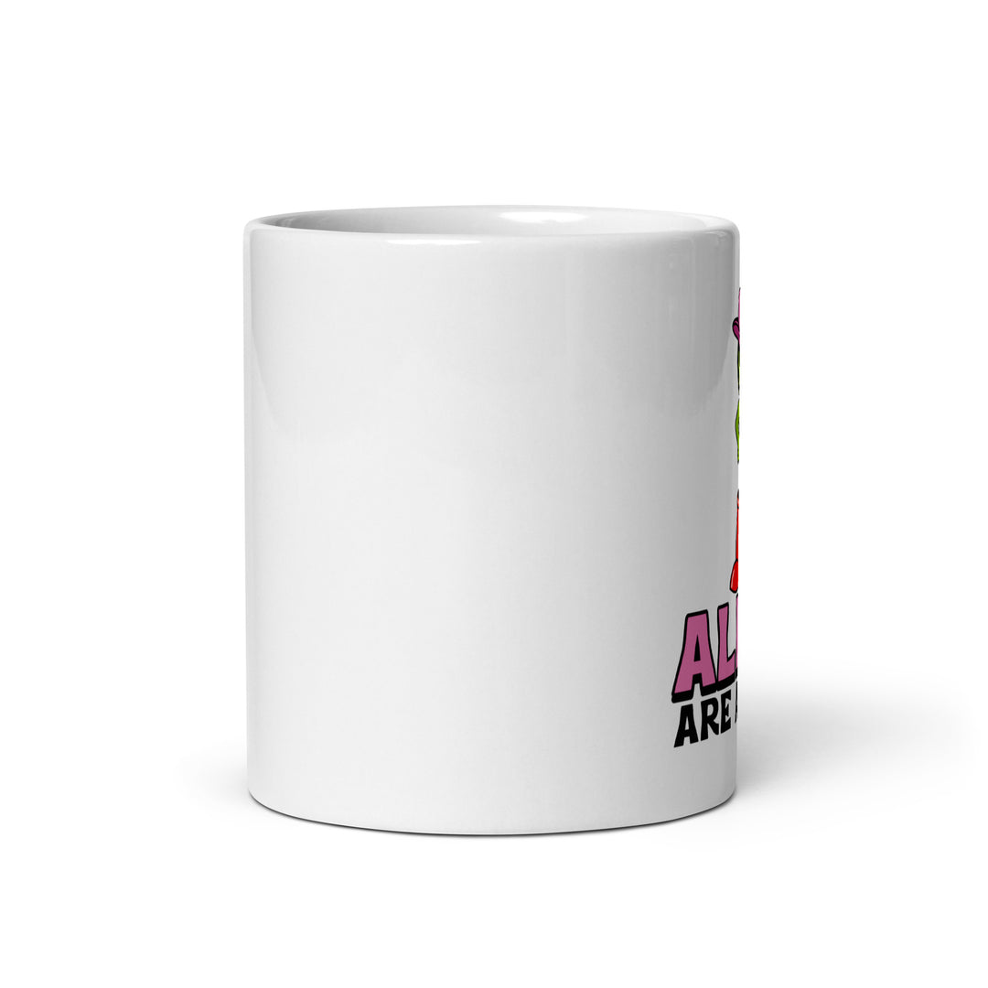 White glossy mug