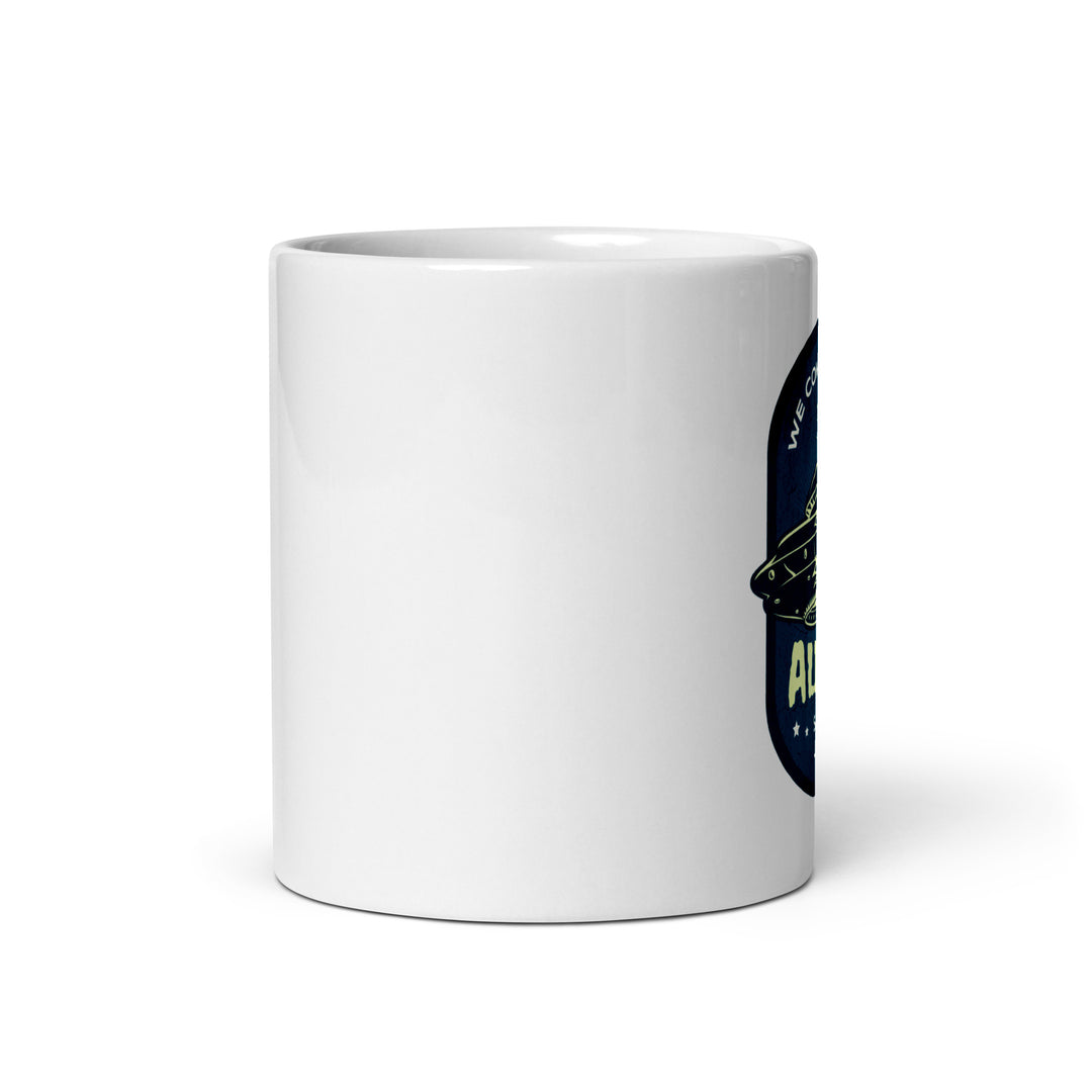 White glossy mug