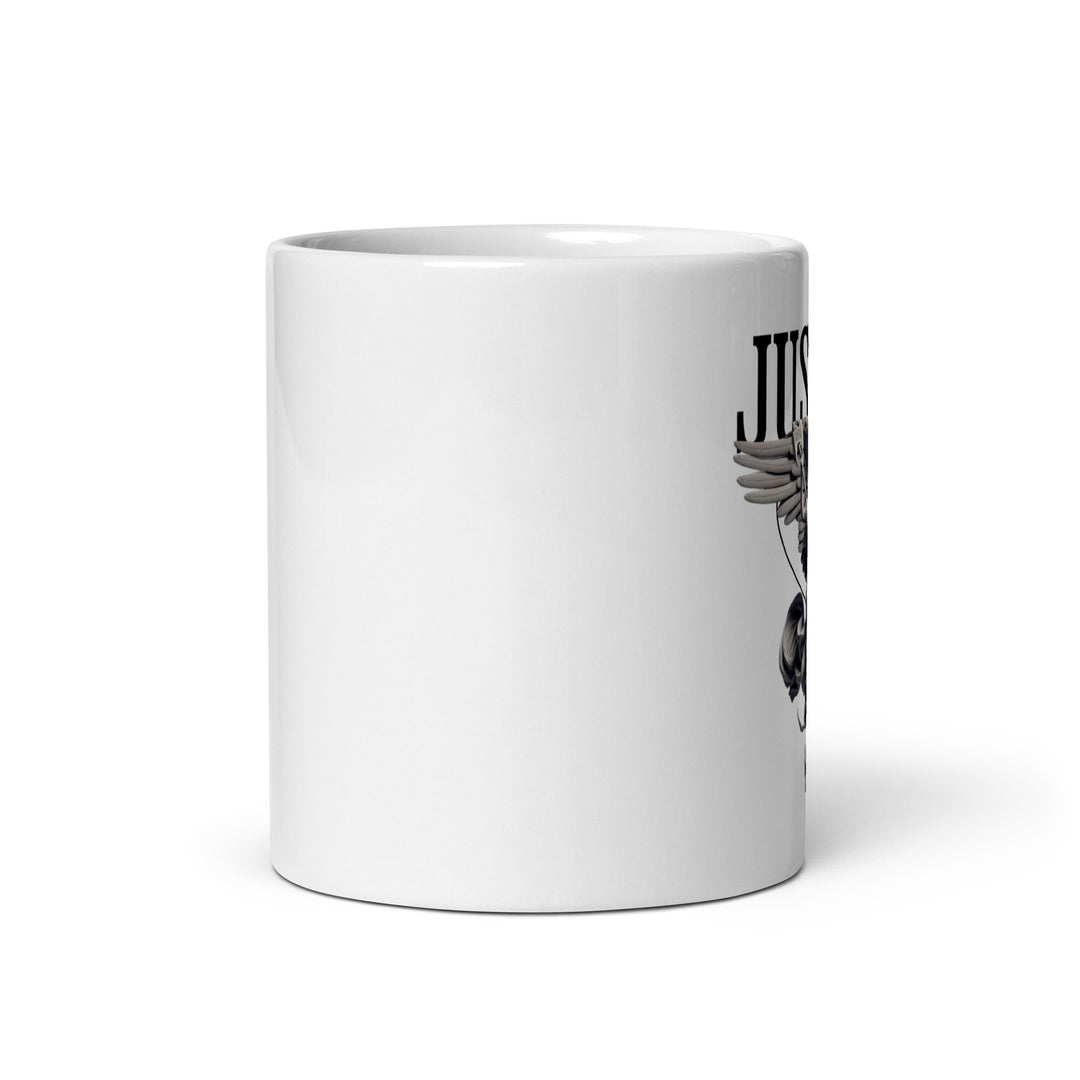 White glossy mug